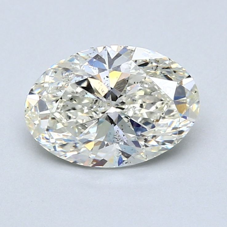 1.71 ct Oval Natural Diamond : J / SI2