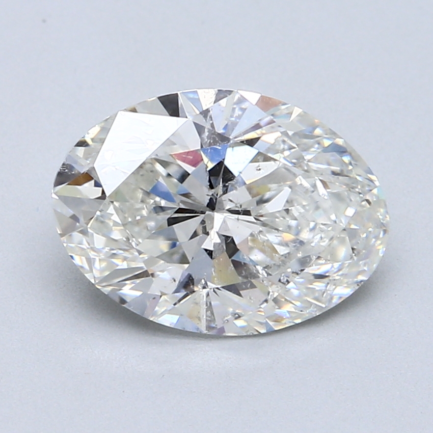 3.01 ct Oval Natural Diamond : H / SI2