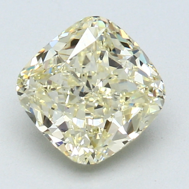 1.71 ct Cushion Cut Diamond : Fancy Light Yellow / SI1