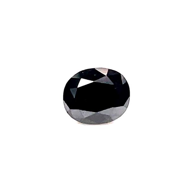 0.97 ct Oval Natural Diamond : Fancy Black