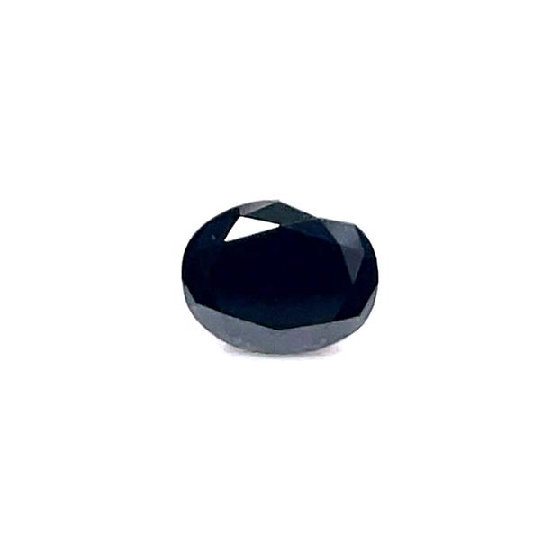 0.74 ct Oval Natural Diamond : Fancy Black