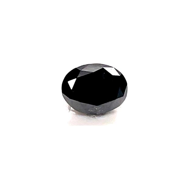 0.83 ct Oval Natural Diamond : Fancy Black