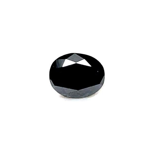 0.70 ct Oval Natural Diamond : Fancy Black