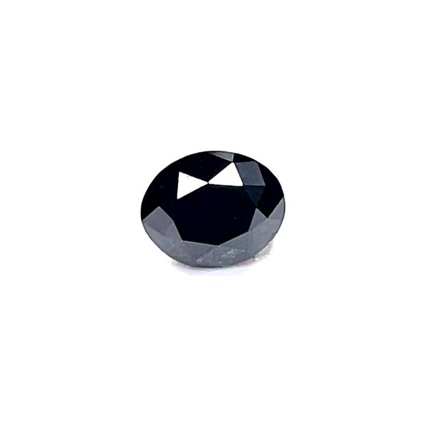 0.90 ct Oval Natural Diamond : Fancy Black