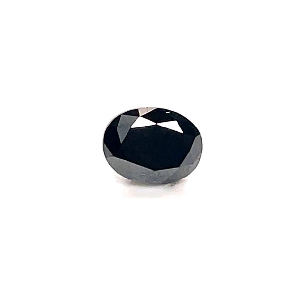 0.79 ct Oval Natural Diamond : Fancy Black