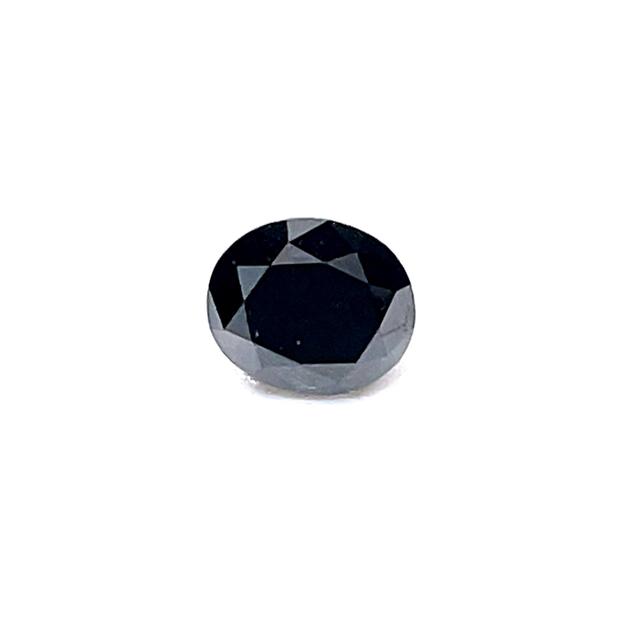 0.86 ct Oval Natural Diamond : Fancy Black