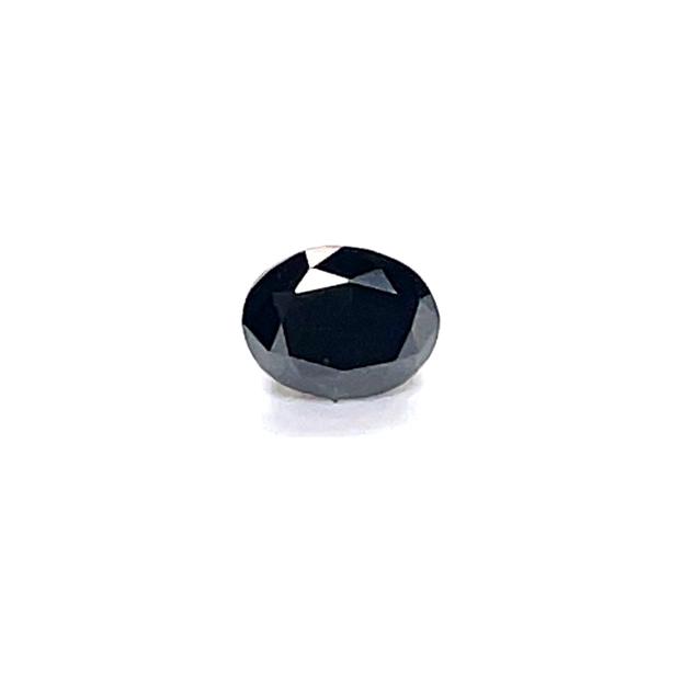 0.88 ct Oval Natural Diamond : Fancy Black