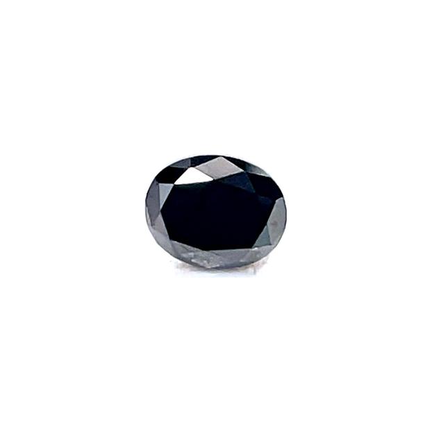 0.96 ct Oval Natural Diamond : Fancy Black