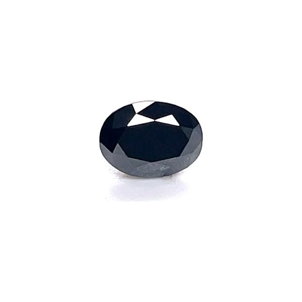 0.94 ct Oval Natural Diamond : Fancy Black