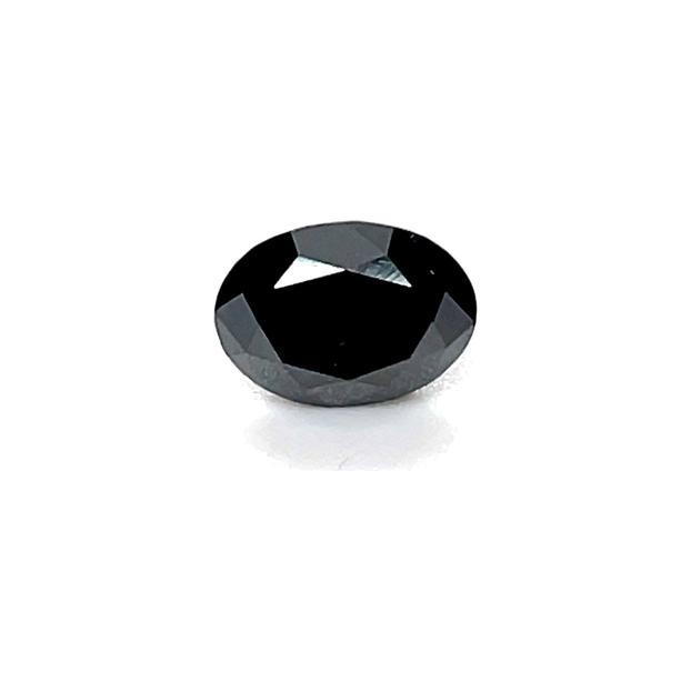 0.85 ct Oval Natural Diamond : Fancy Black