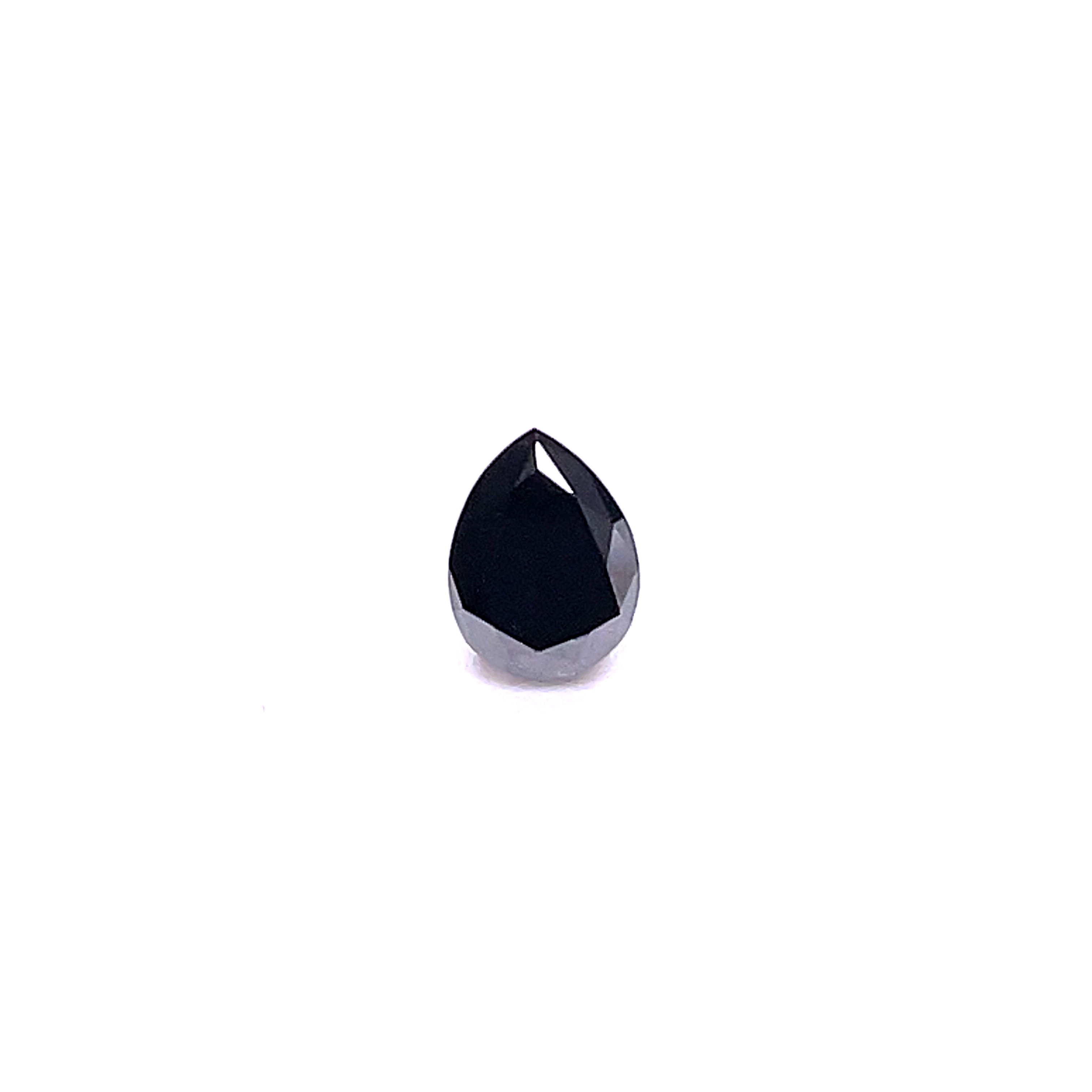 0.79 ct Pear Shape Natural Diamond : Fancy Black