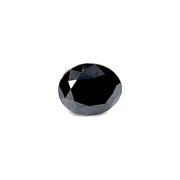 0.85 ct Oval Natural Diamond : Fancy Black