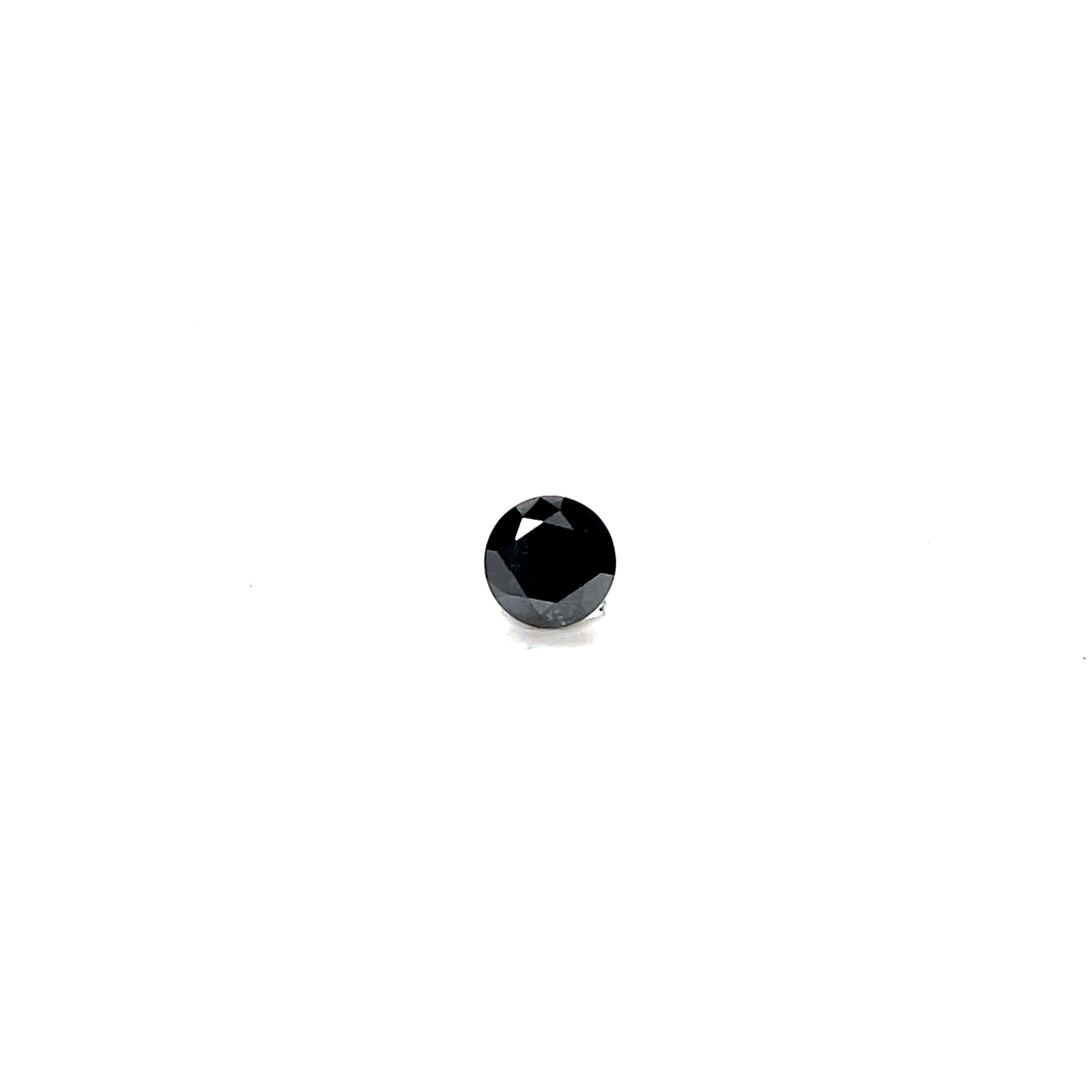 0.87 ct Round Natural Diamond : Fancy Black