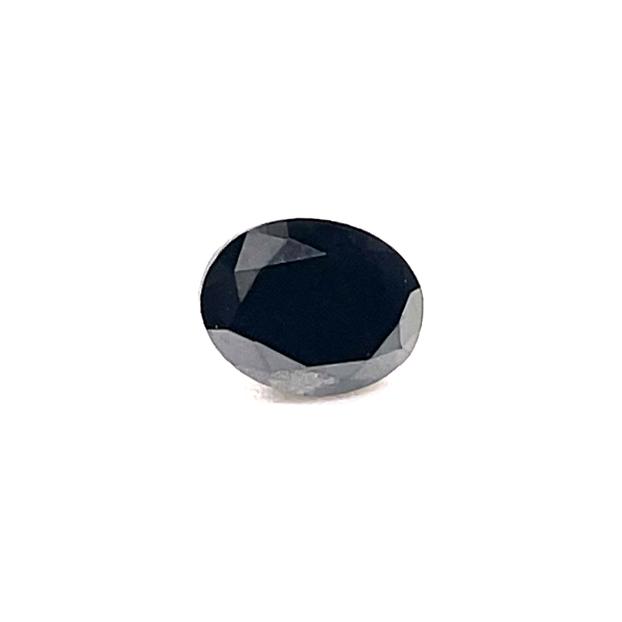 0.86 ct Oval Natural Diamond : Fancy Black