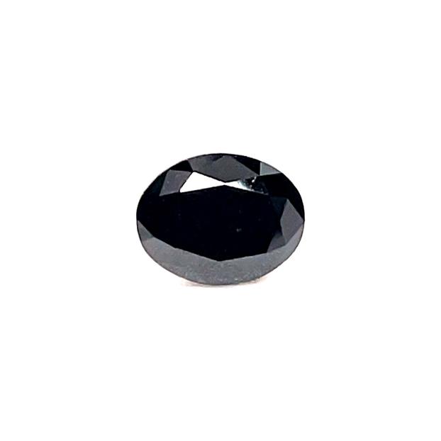 0.88 ct Oval Natural Diamond : Fancy Black