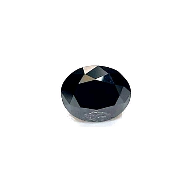 0.86 ct Oval Natural Diamond : Fancy Black