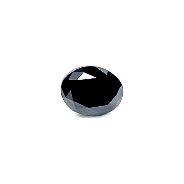 0.84 ct Oval Natural Diamond : Fancy Black