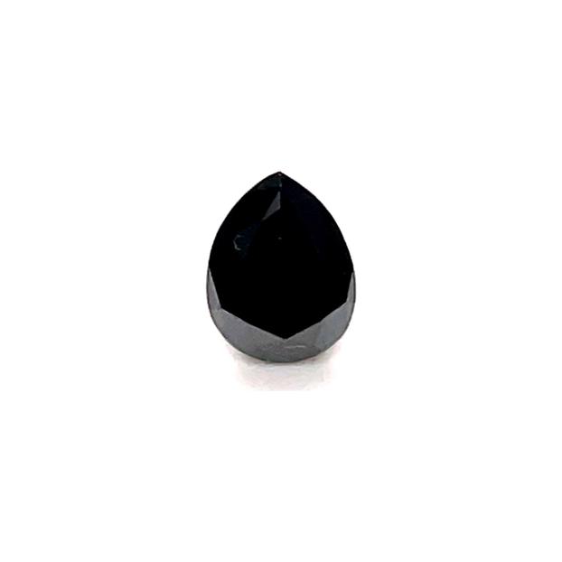 0.87 ct Pear Shape Natural Diamond : Fancy Black