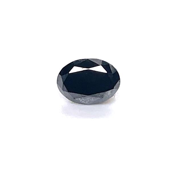 0.88 ct Oval Natural Diamond : Fancy Black