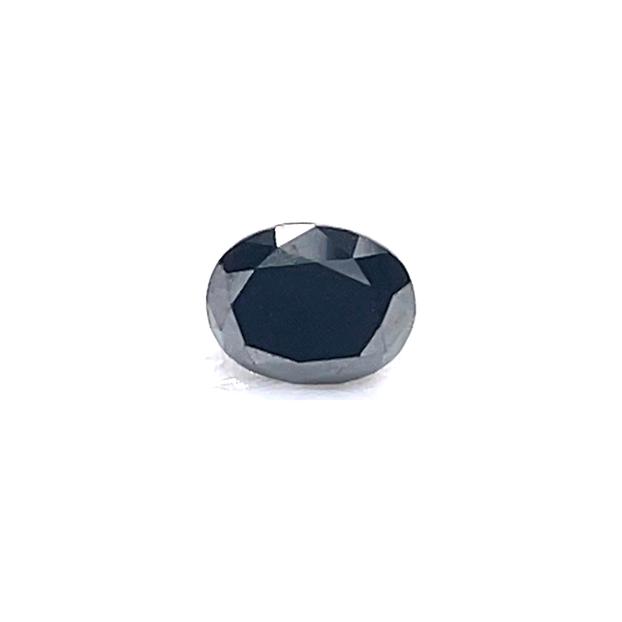 0.73 ct Oval Natural Diamond : Fancy Black