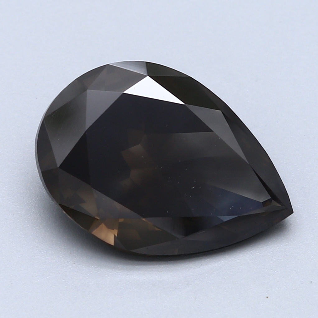 4.94 ct Pear Shape Natural Diamond : Fancy Dark Gray