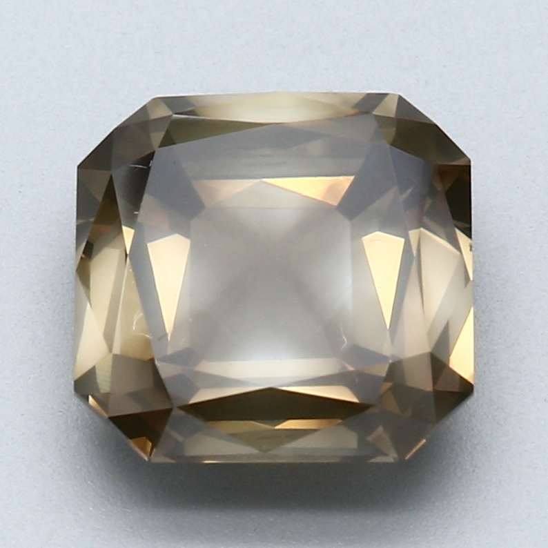 3.13 ct Radiant Natural Diamond : Fancy Dark Yellow Brown-Greenish