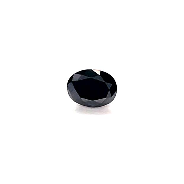 0.87 ct Oval Natural Diamond : Fancy Black