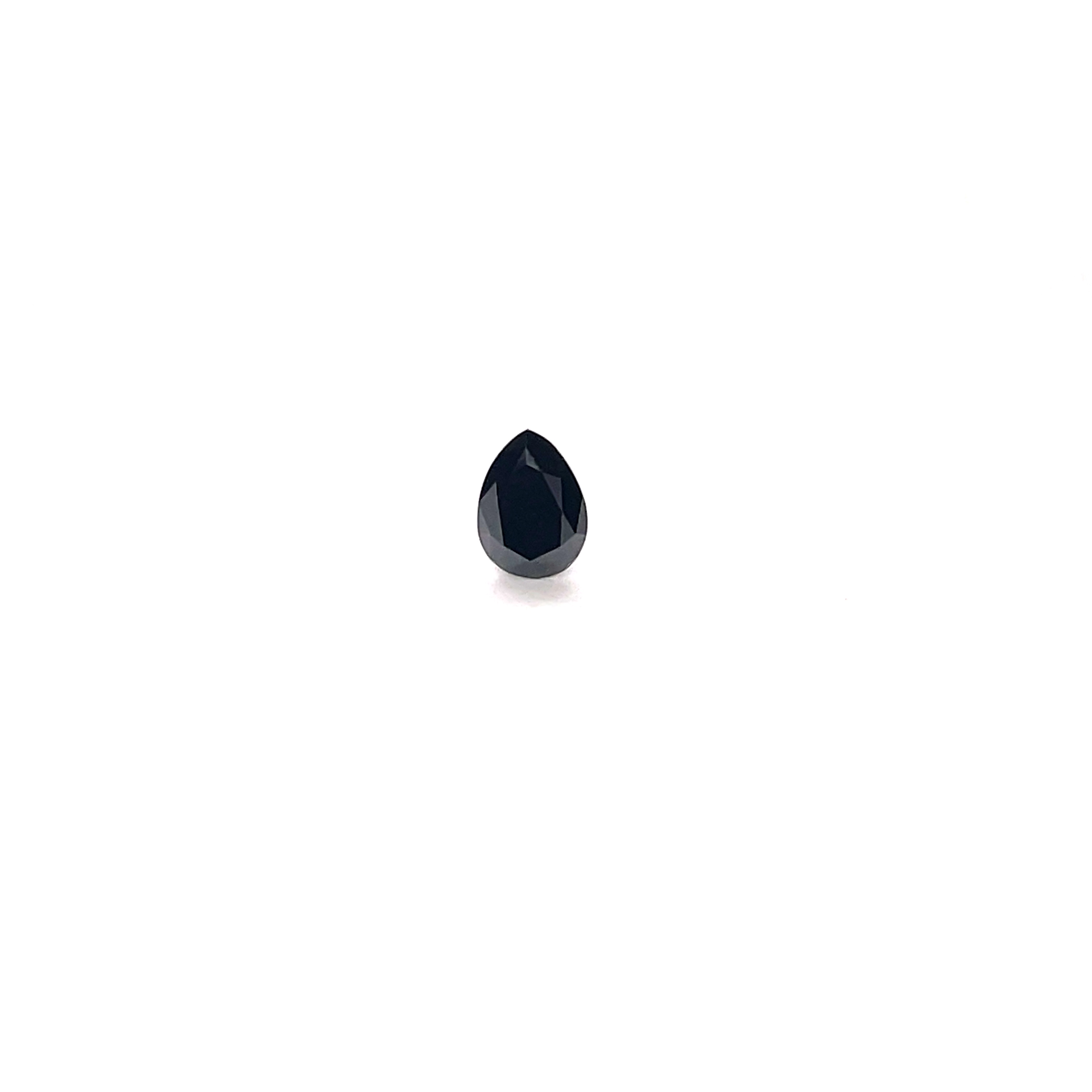 1.02 ct Pear Shape Natural Diamond : Fancy Black