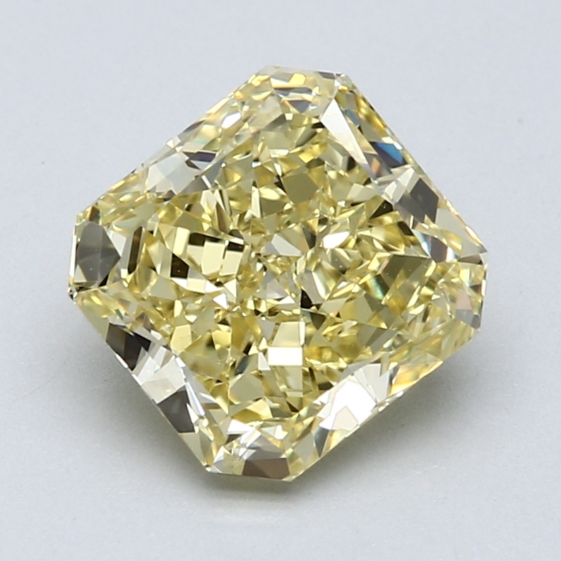 3.10 ct Radiant Diamond : Fancy Intense Yellow / VS2