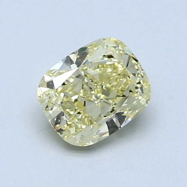 1.00 ct Cushion Cut Natural Diamond : Fancy Yellow / VS2