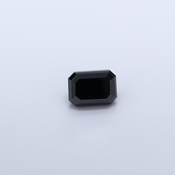 0.95 ct Emerald Cut Natural Diamond : Fancy Black