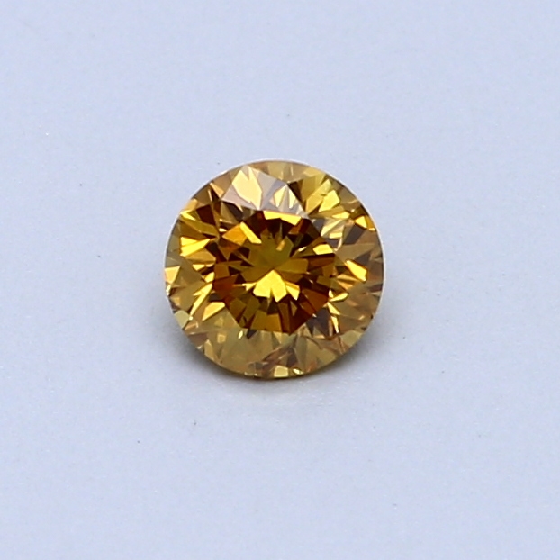 0.31 ct Round Diamond : Fancy Deep Yellow Orange / SI1