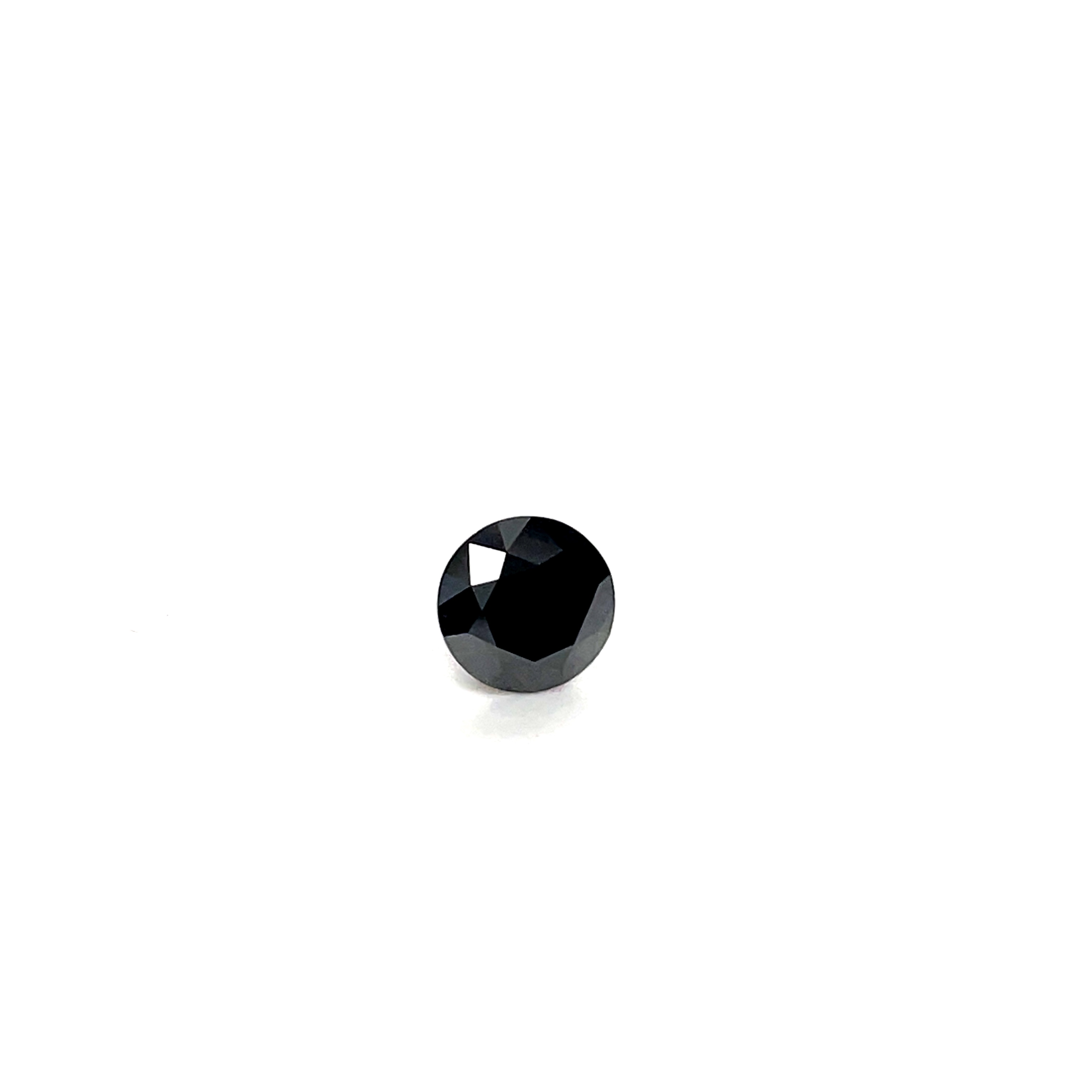 0.93 ct Round Natural Diamond : Fancy Black