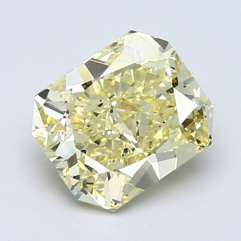 3.10 ct Radiant Natural Diamond : Fancy Intense Yellow / IF